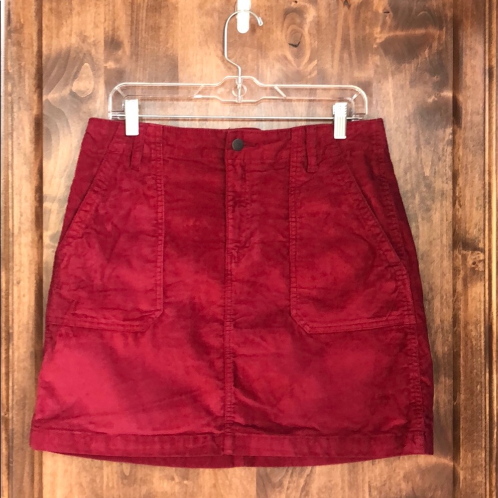 Old Navy Burgundy Corduroy Mini Skirt